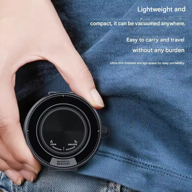 Magnetische faltbare Autohalterung aus Aluminiumlegierung in Blau mit 360-Grad-Drehung und Vakuumadsorption für dein Smartphone - Bild 5