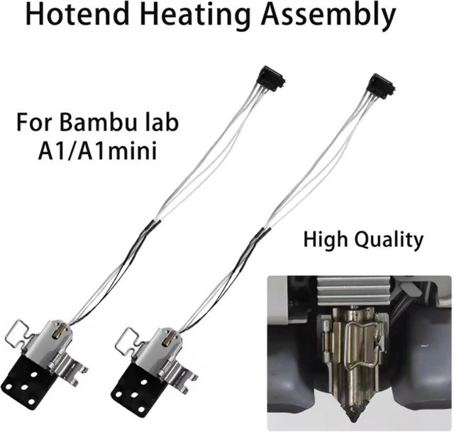 Aramox Hotend Heizung Komponente mit Schnellbasis-Klemme als Ersatz für A1 Mini für PLA PETG ABS und TPU - Bild 1
