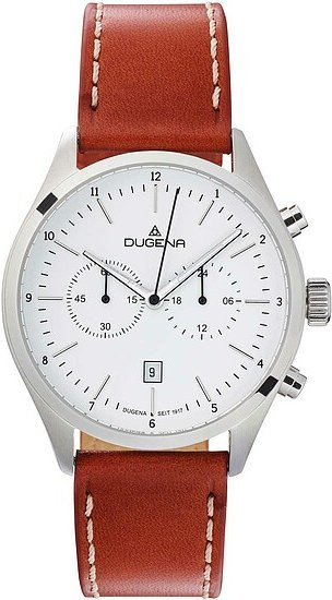 Dugena Chronograph, Edelstahl, Quarz, 43 mm, Herren - Bild 1