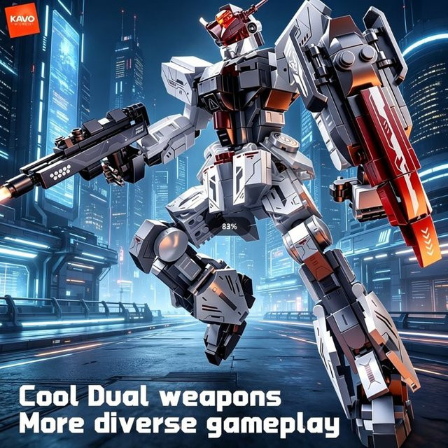 KAVOWORLD Sci-Fi Mecha Baukasten-Set, Weltraum, 604 Teile - Bild 1
