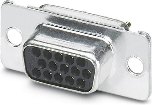 Phoenix Contact VS-09-BU-DSUB-HD-EG 1655108 D-SUB Buchsenleiste 180 Grad Polzahl 15 Lötkelch Farbe Silber - Bild 1