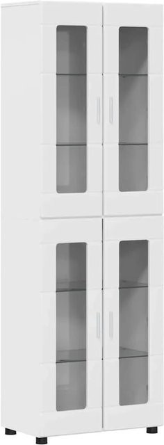 vidaXL Highboard FLORIN in Hochglanz Weiß, modernes Sideboard aus Holzwerkstoff, B/T/H: 60 x 35 x 182 cm - Bild 1