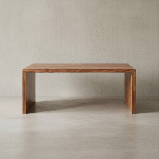 KADIMA DESIGN Schreibtisch TEKO aus Massivholz Sheesham in Braun mit abgerundeten Ecken, Breite: 180 cm - Bild 1