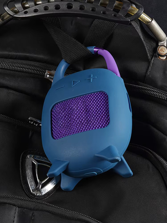 ALLOYSEED Silikonhülle für JBL Clip 5 Bluetooth Lautsprecher in Schwarz oder Blau, staubdicht und kratzfest - Bild 4
