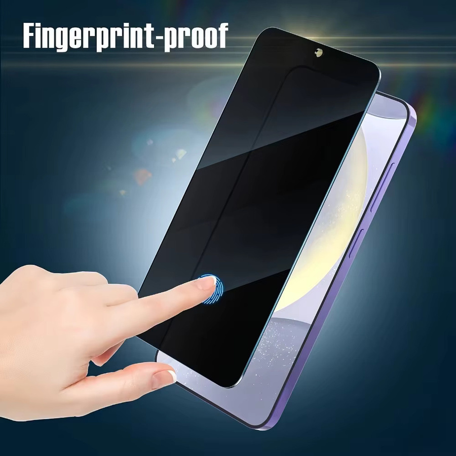 Anti-Spy Panzerglas Displayschutzfolie für Samsung Galaxy S26 Ultra S25 S24 Plus S23 S22 FE transparent mit Fingerabdruck-Entsperrung - Bild 5