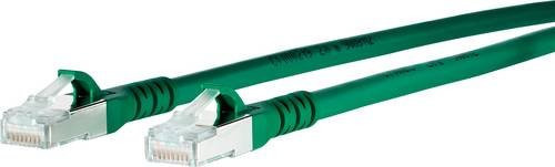 Metz Connect RJ45 Patchkabel CAT 6a S/FTP Ethernet LAN Grün, Länge: 0,5 m - Bild 1