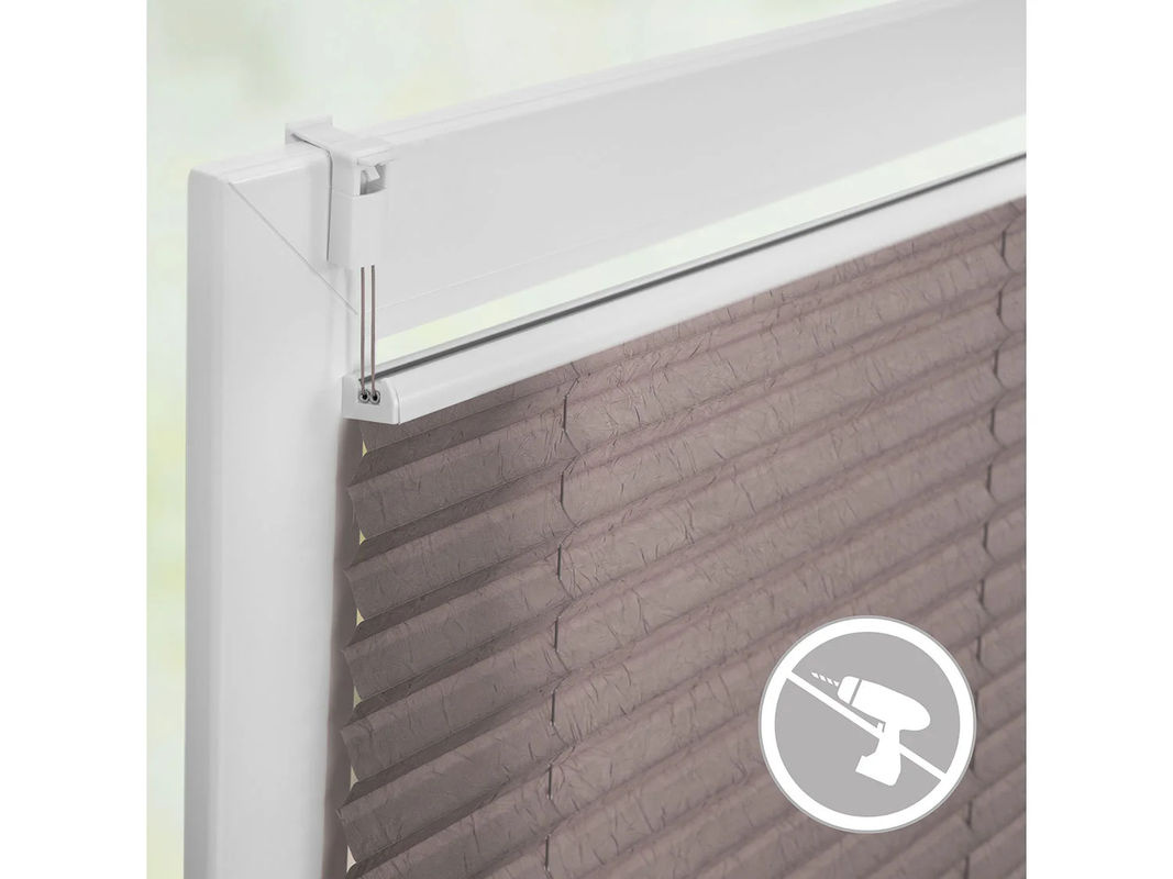 LICHTBLICK Plissee Klemmfix halbtransparent Taupe/Grau B: 55 cm, H: 130 cm - Bild 4