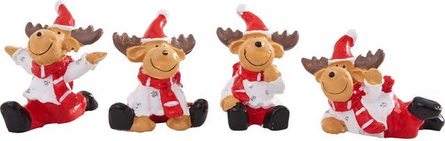 VBS Mini Elch Edwin Weihnachtsdekoration aus Polyresin in Multicolor - Bild 1