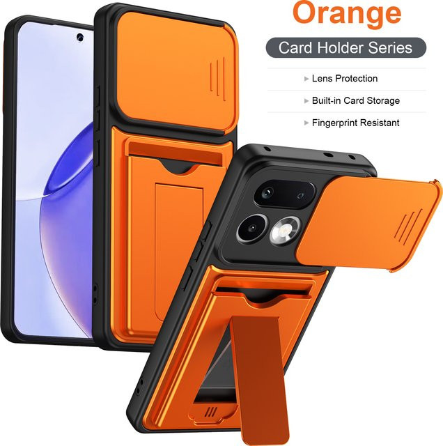 Stoßfeste Handyhülle für OPPO Realme 16 Pro Plus 16Pro 5G in Schwarz mit Kartenhalter und Linsenschutz - Bild 1