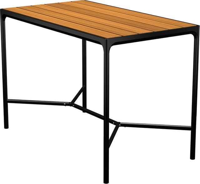 Houe FOUR Bartisch aus Bambus in Schwarz und Braun, B/T/H: 160 x 90 x 110 cm - Bild 1