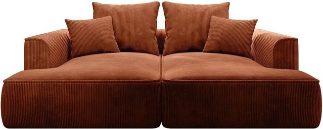 Vente-unique Sofa Pineta in Terracotta mit Cord-Bezug, Breite: 230 cm - Bild 1