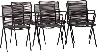 Acamp Stapelsessel Alpha Rope Set 6er Anthrazit-Nero, B/T/H: 55 x 57 x 83 cm - Bild 2