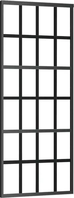 vidaXL Schiebetür aus ESG-Glas und Aluminium in Schwarz, B/H: 76 x 205 cm - Bild 1