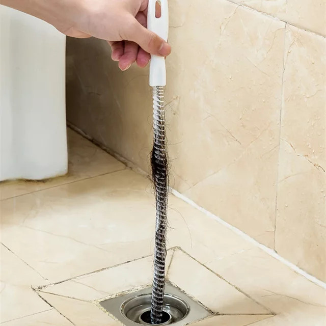 Willstar 2er-Set Flexible Rohrreinigungspinsel zur Haarentfernung für Waschbecken, Küche und WC - Bild 1