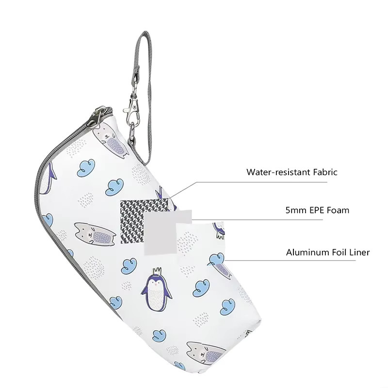 Isolierte Baby Flaschen Tasche aus Aluminium für Flaschenwärmer und Fütterung in Mehrfarben - Bild 2