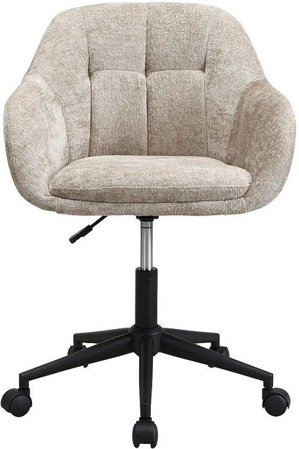 Vente-unique Bürostuhl Lassandra ohne Armlehnen in Beige mit Rollen für Home-Office und Büro - Bild 1