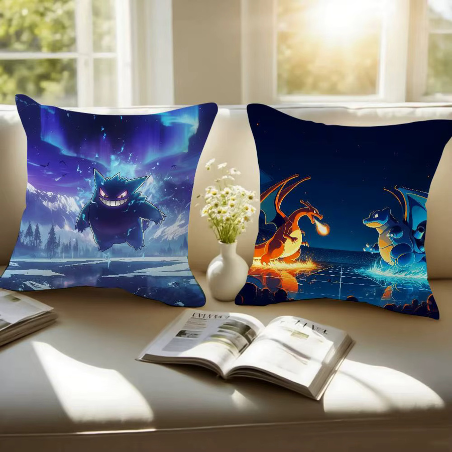 Bandai Pokemon Battle Arena Anime Plüsch-Kissenbezug, quadratisch, B/B: 30 x 30 cm - Bild 6