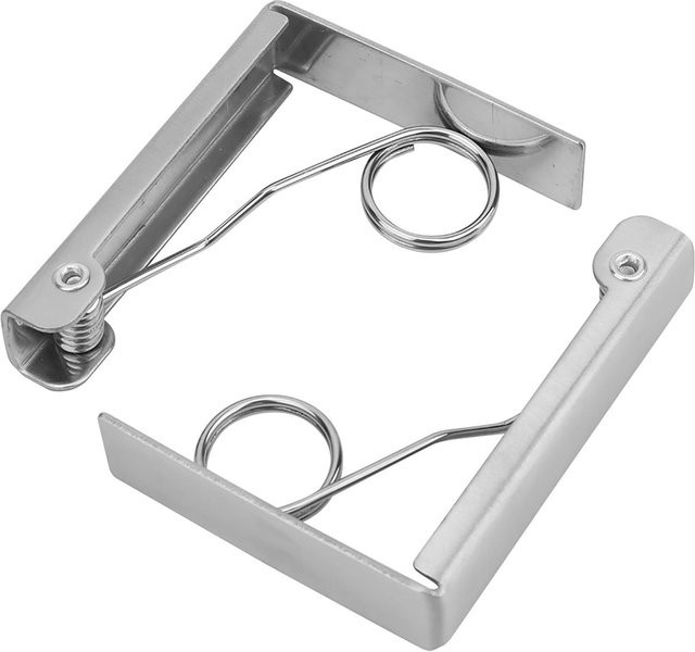 2er-Set Meterk Tischtuchabdeckungsklammern aus Edelstahl in Grau/Silber - Bild 1