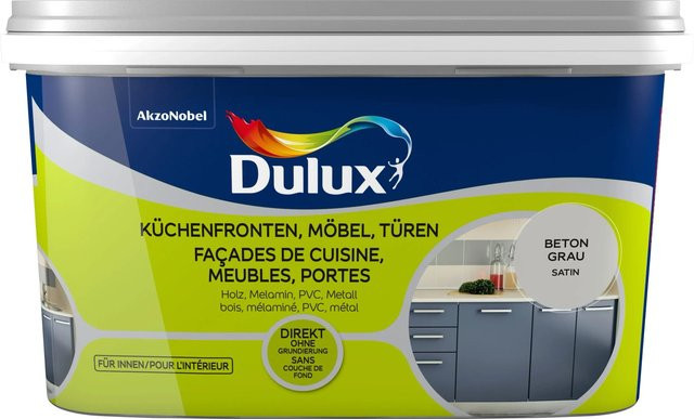 Dulux Fresh Up Lack für Küchenfronten, Möbel und Türen in Beton-Grau, Satin-Finish, wasserbasiert und deckend - Bild 1