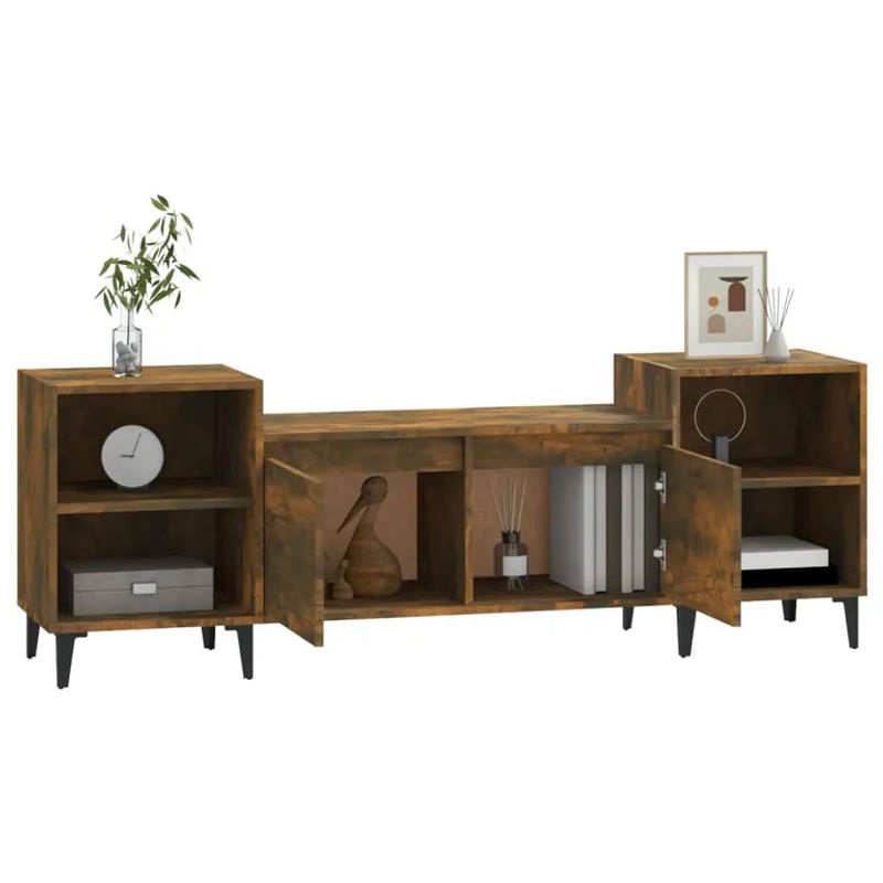 Vidaxl TV-Schrank in Braun im Industrial-Design, B/T/H: 160 x 55 x 55 cm - Bild 2