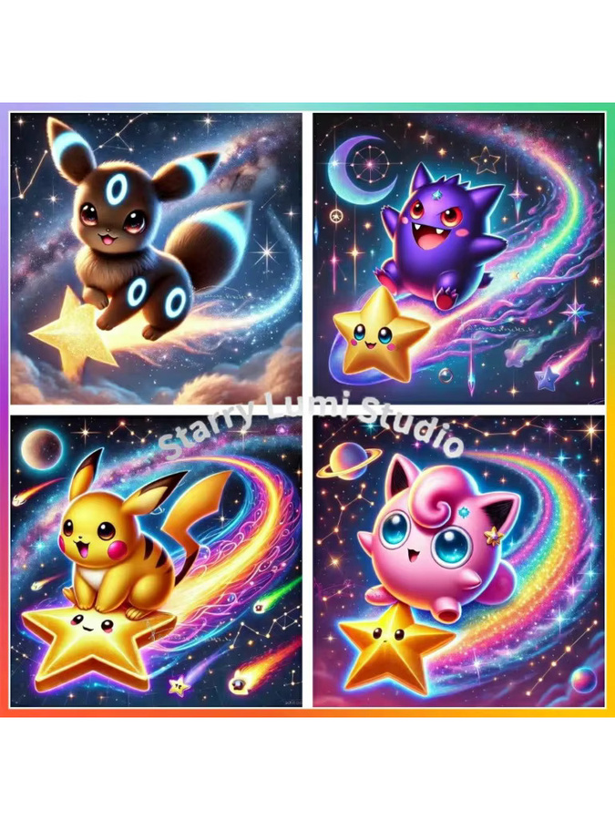 Pokémon Mosaik-Stickerei, DIY Kunst, für Kinder - Bild 2