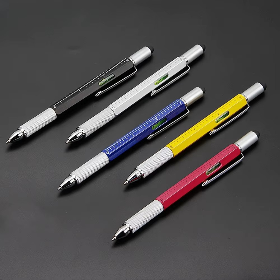 7-in-1 Stylus-Stift in sechseckiger Form mit Metallgehäuse und Tinte, Multicolour, kompatibel mit kapazitiven Touchscreens - Bild 3
