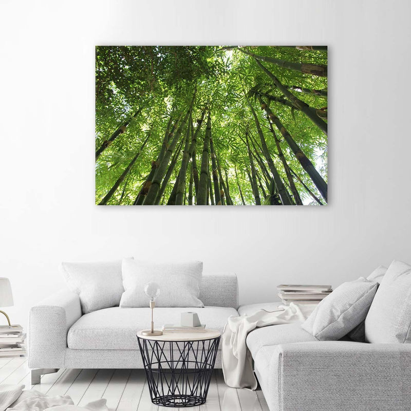 Feeby Leinwand Wanddekoration Bambuswald Landschaft Grün B: 60 cm, H: 40 cm - Bild 2