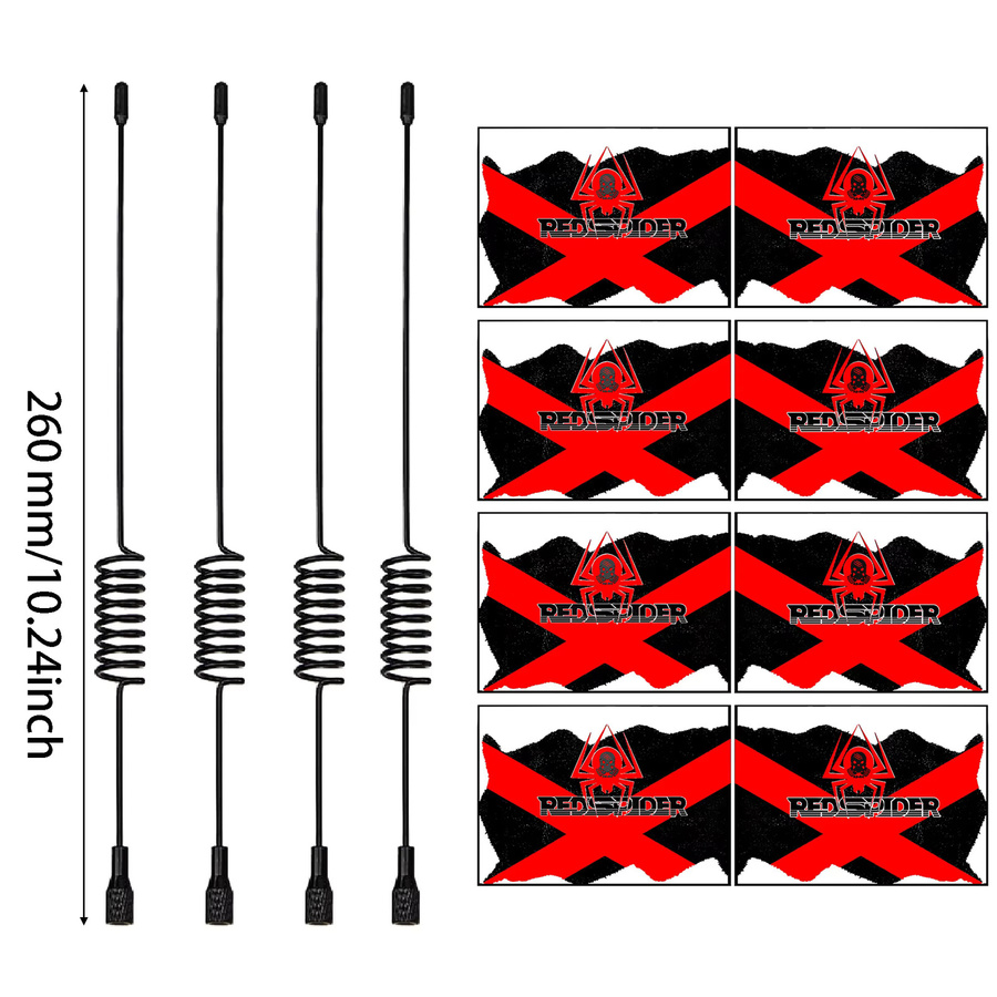 RS Metallantenne mit Flaggen-Simulationsdekoration, 2-teiliges Set, 1:10, Schwarz - Bild 3
