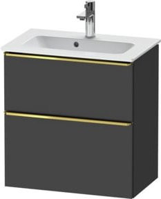 Duravit Waschtischunterschrank D-Neo Compact, grau matt, wandhängend, B: 61,0 cm, T: 37,2 cm, H: 62,5 cm - Bild 1