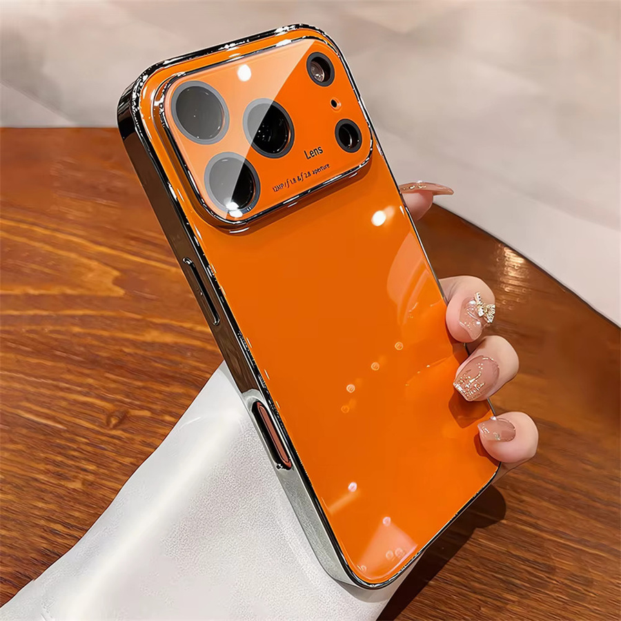 Crystal Ice HD-Glaslinsenfolie Handyhülle für Apple iPhone 17 Pro Max 16 15 14 13 12 mit Kameraschutz in Transparent und Purple - Bild 2