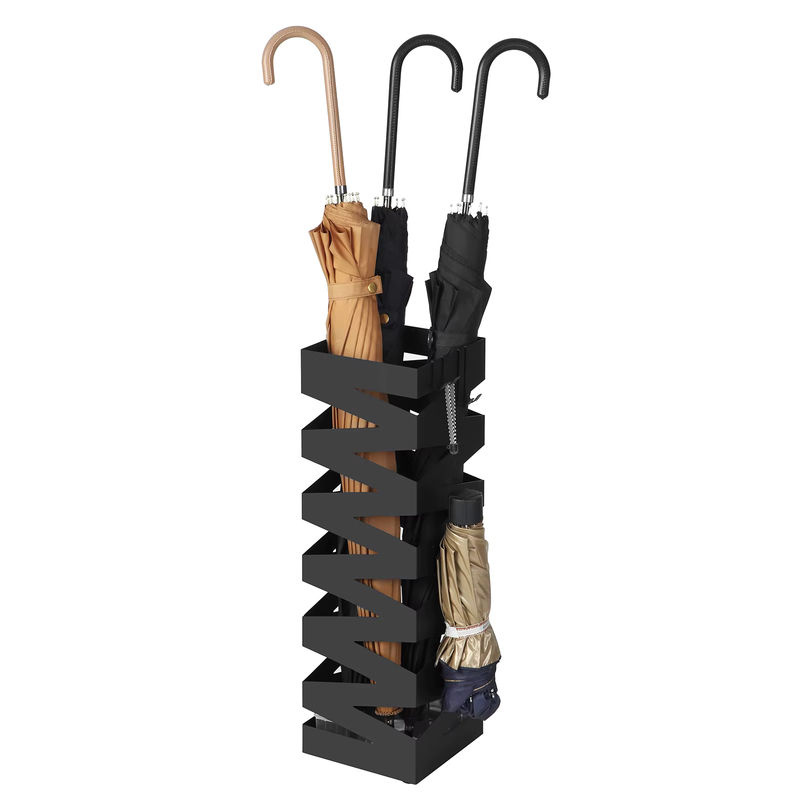 Schirmständer SONGMICS in Schwarz mit Wasserauffangschale und Haken, Höhe: 49 cm - Bild 2