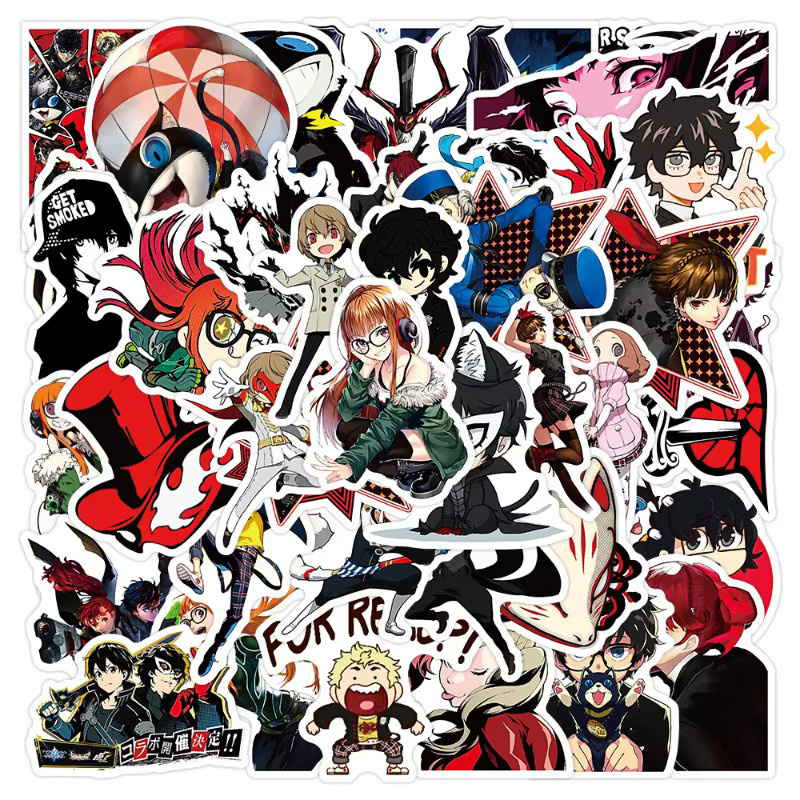 Bandai Cartoon Persona Doodle Aufkleber, 50-teiliges Set, Bunt / Mehrfarbig - Bild 6