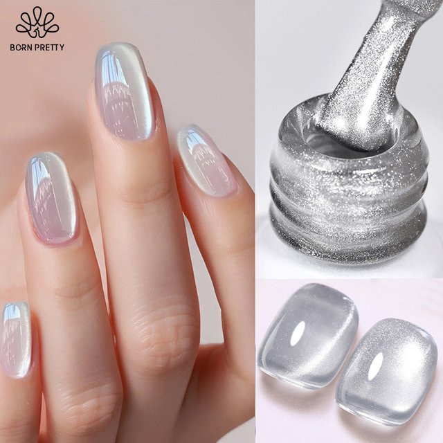 BORN PRETTY Cat Magnetic Gel Nagellack, Silver, 10 ml - Bild 1