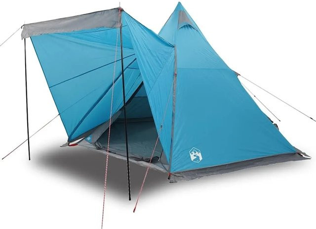 Furnicato Familienzelt Tipi in Blau, B/T/H: 408 x 350 x 240 cm - Bild 1