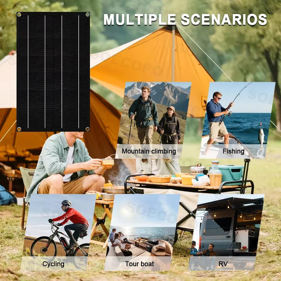 SOECOPO Balkonkraftanlage Photovoltaik-Kit mit 2 x 800 W Solarmodulen, DC 110 V/220 V Wechselrichter und 100 A Controller in Schwarz - Bild 3