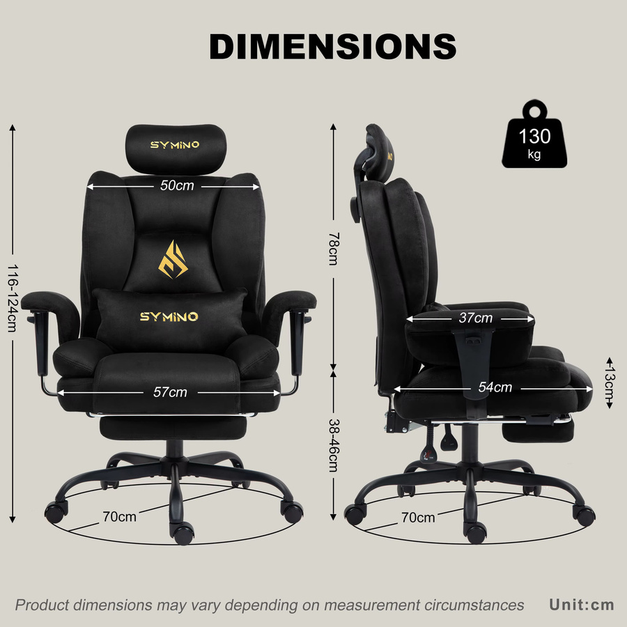 Symino Gaming-Stuhl in Grau aus Kunstwildleder im Sofa-Stil mit Fußhocker und 130 kg Tragkraft - Bild 2