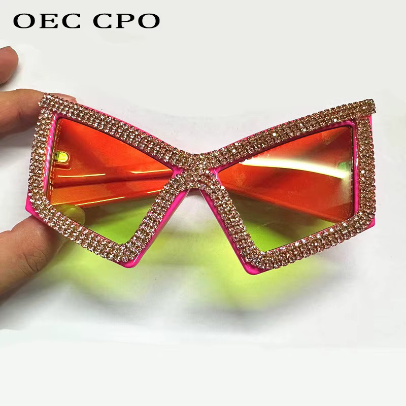 OEC CPO Sonnenbrille, Quadrat, Vollrand, Kunststoff, Pink, Damen - Bild 2
