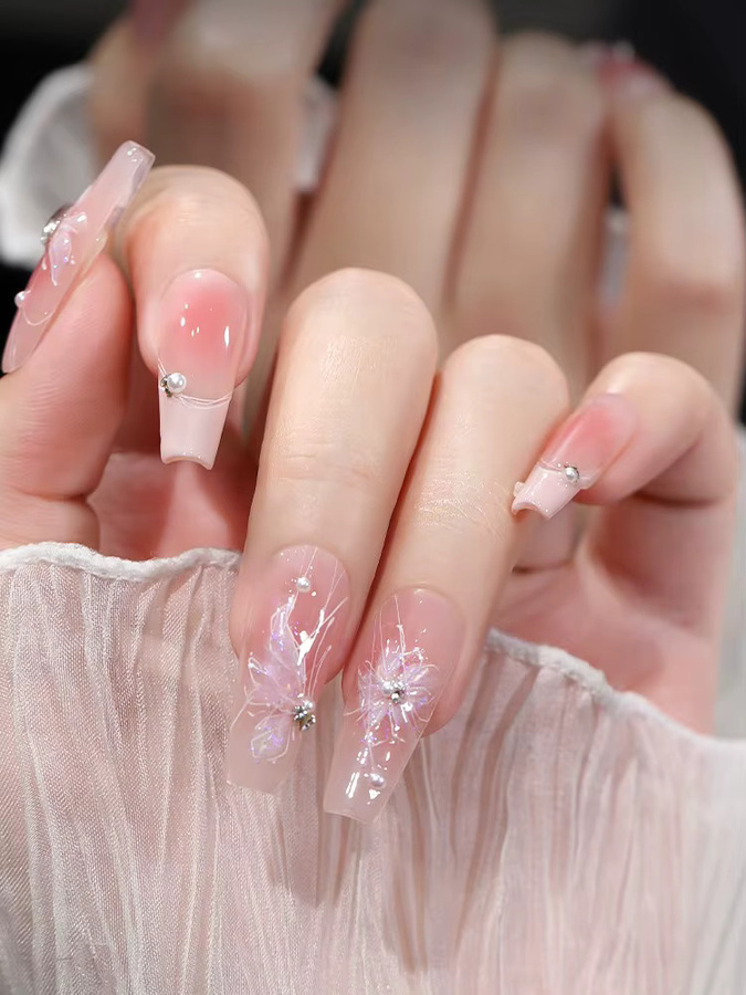Rhstoe Schmetterling Nagelaufkleber, Glitter, Selbstklebend - Bild 2