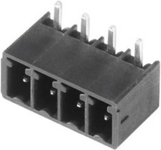 Weidmüller Stiftgehäuse-Platine BC/SC in Schwarz, 50 Stück, Rastermaß: 3,81 mm - Bild 1
