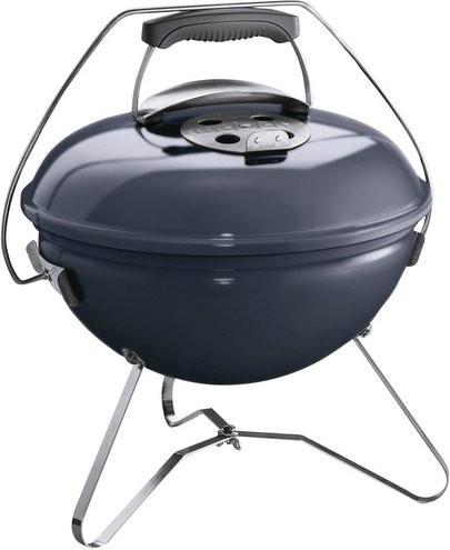Weber Smokey Joe Premium Holzkohlegrill in Schwarz-Blau mit einer Grillfläche von Ø 37 cm - Bild 1