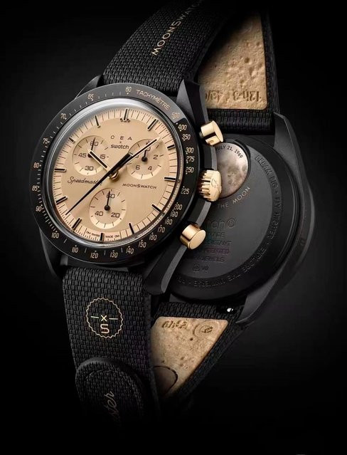 Swatch MoonSwatch Mission To The Moon 1969 Chronograph, Herren, Kunststoff, Schwarz - Bild 1