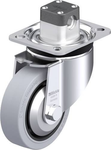 Blickle Stahlblech-Lenkrolle LK-POEV 100XKA-1-CS11-SG-FA in Grau und Schwarz mit 100 mm Rad-Durchmesser und einer Tragfähigkeit von 200 kg - Bild 1