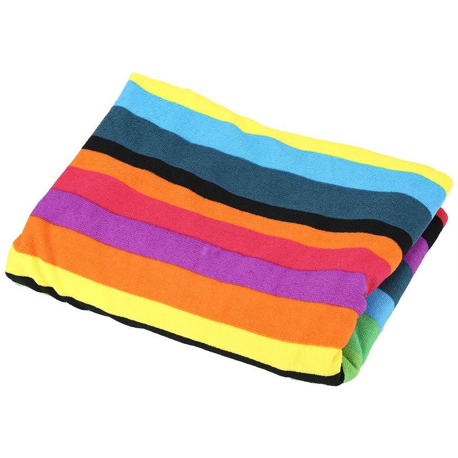 GoolRC Bade- und Strandtuch aus Mikrofaser, schnelltrocknend und wasserabsorbierend, gestreift, Multicolour, B x L: 100 x 180 cm - Bild 6