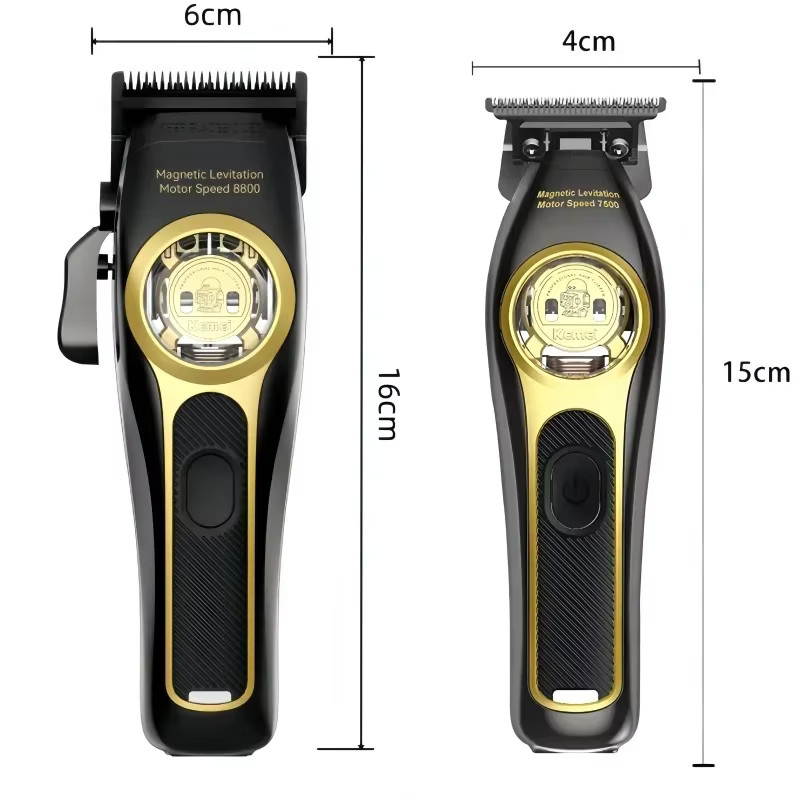 Kemei Elektrischer Haarschneider, Schwarz, Unisex - Bild 2