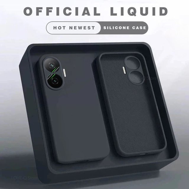 Original Flüssigkeit Silikon Schutzhülle für XIAOMI POCO F7 F6 F5 F4 Pro Ultra in Grün - Bild 1