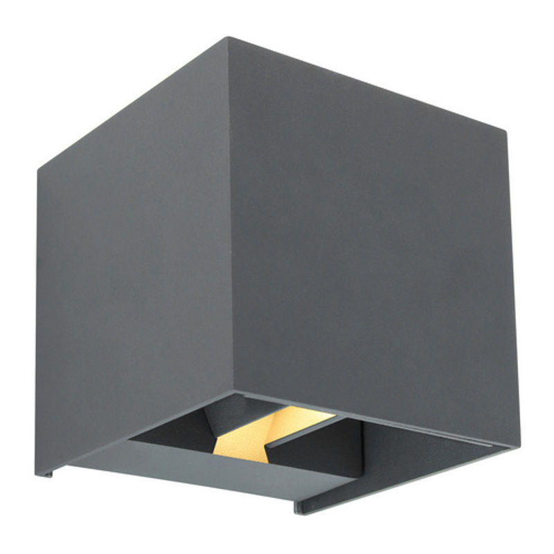 Globo LED-Außenwandleuchte Veronika aus Aluminiumdruckguss in Anthrazit, B/H/T: 10 x 10 x 10 cm - Bild 2