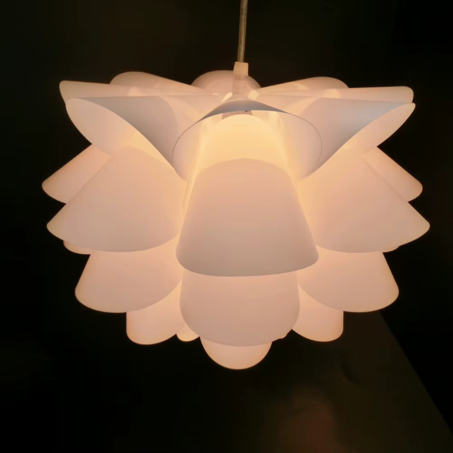 APWIKOGER Lotusblumen Lampenschirm im skandinavischen Stil aus weißem Papier für Küche und Schlafzimmer, Durchmesser: 29 cm, Höhe: 20 cm - Bild 2