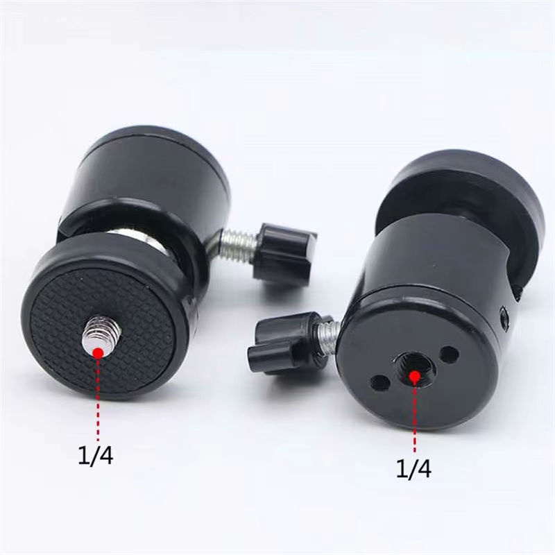 Fomscvka Stativadapter mit 1/4 Zoll Schraubenloch für Kameraköpfe und LED-Lichthalterungen, Schwarz - Bild 5