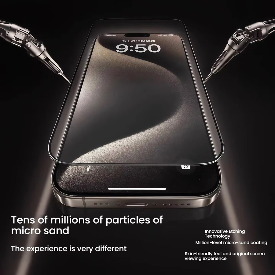 3er-Pack matte Displayschutzfolie aus gehärtetem Glas mit 9H-Härte für Apple iPhone Serien (Air, 17, 16, 15, 14, 13, 12, 11, X, XS, XR, XS Max) in Transparent - Bild 2