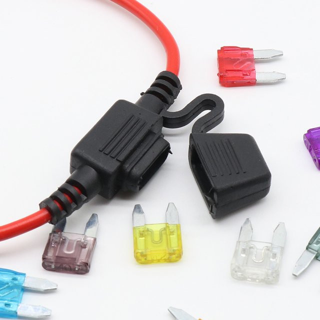 LOSUYINE Mini-Inline-Sicherungshalter wasserdicht mit Sicherungseinsätzen, 2 Stück - Bild 1